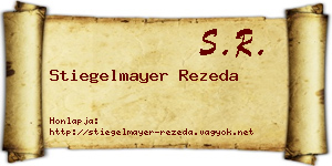 Stiegelmayer Rezeda névjegykártya